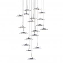 Koncept Inc RYP-C19-SW-CRM - Royyo Pendant (Circular with 19 pendants), Chrome, Matte White Canopy